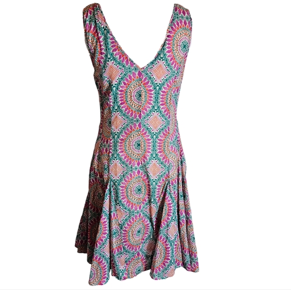 HD in Paris Anthropologie South Island Sun Dress Size 8 Colorful Medallion Print - Picture 7 of 16